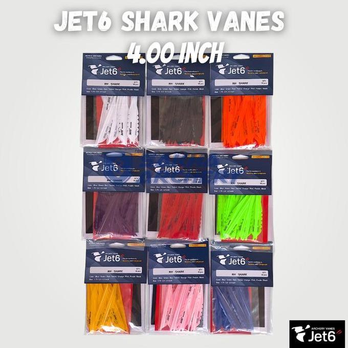 TERLARIS Jet 6 Shark Vanes RH | Jet6 Vanes Rubber 4.00 inch
