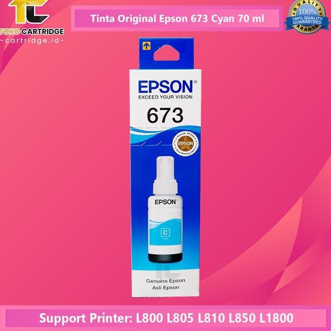 Tinta Epson 673 T673 Original Tinta Printer Epson L800 L805 L850 L1800 [terbaik]