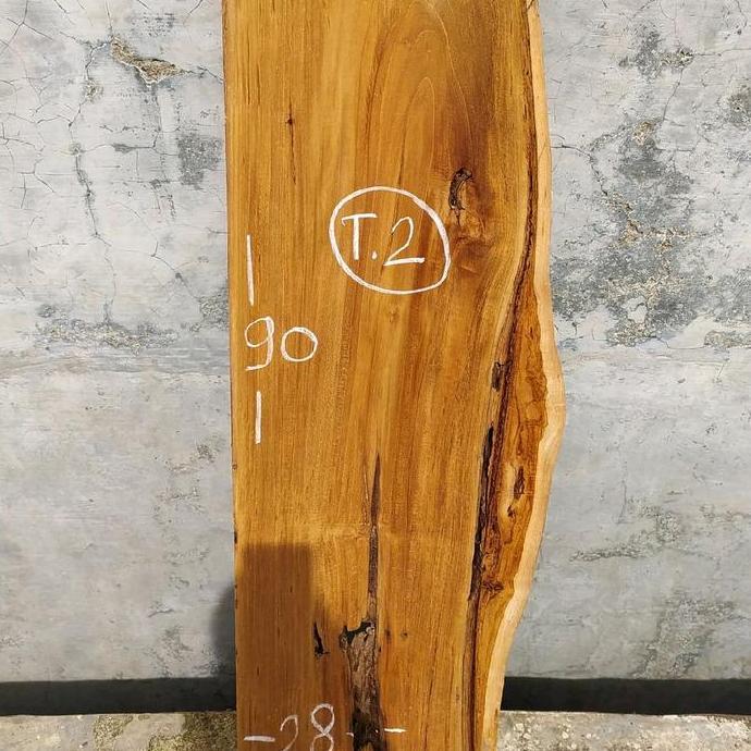 Papan Ambalan Meja Konsol Kayu Jati Asli Natural Prefinished A2 90cm