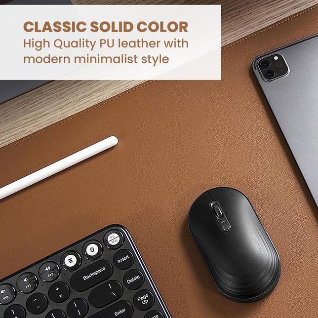 Uneed Mousepad Pu Leather Desk Pad Wateroof