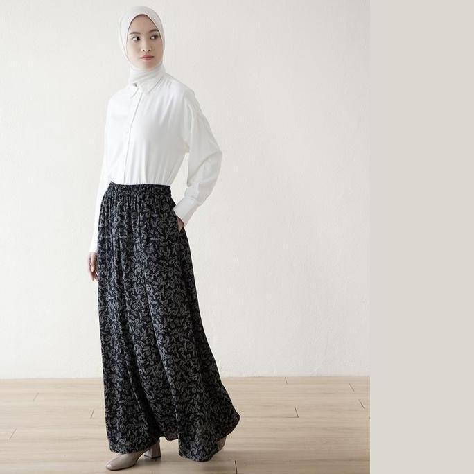 Lavanya Skirt by Aska Label - Rok wanita flowy motif bunga dan pinggang karet
