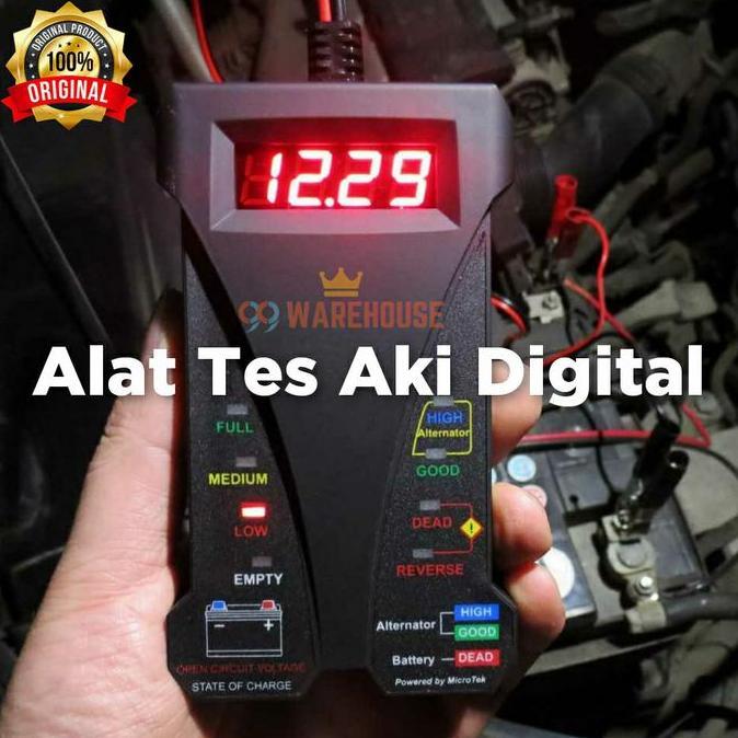 Tester Baterai Aki Mobil Motor / Tester Aki Digital 12V / Alat Tes Aki