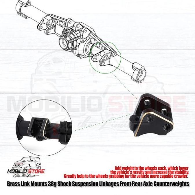 Brass Links Mounts Shocks Suspension Linkages Axle For Axial Scx10 Ii Murah