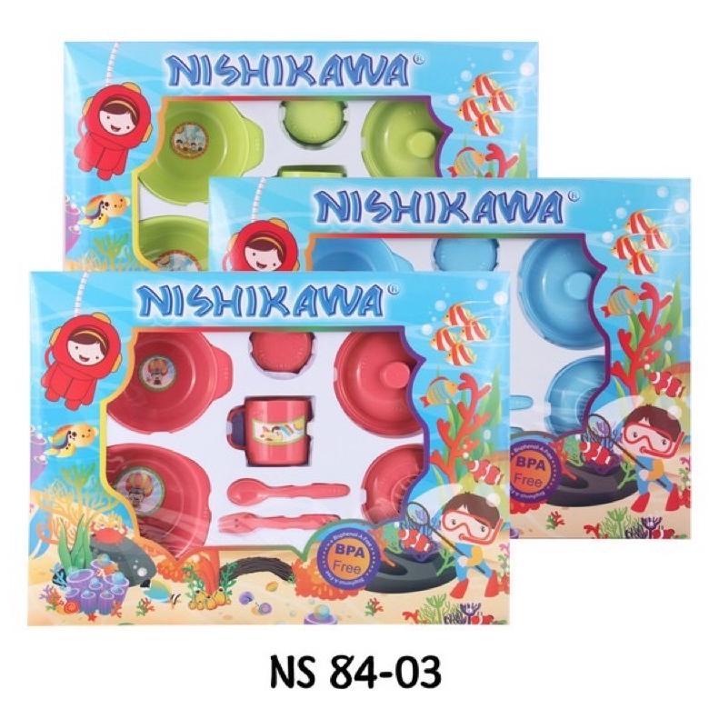Premium Nishikawa Feeding Set Besar / Tempat Makan Bayi Set / Tempat Makan Bayi Murah / Gift Set Tem