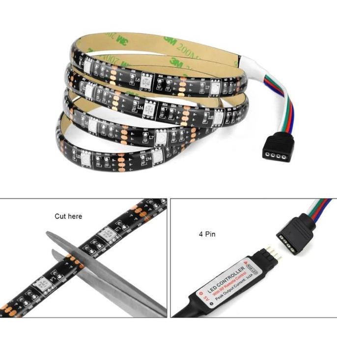 Bestone- LED STRIP RGB SMD 5050 5V USB PC POWER BANK CHARGER LAMPU HIAS TEMPEL