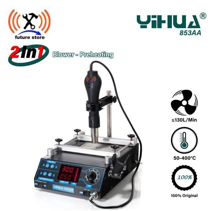 Terlaris Yihua 853Aa 2In1 Function Preheating Rework Station Besi Blower