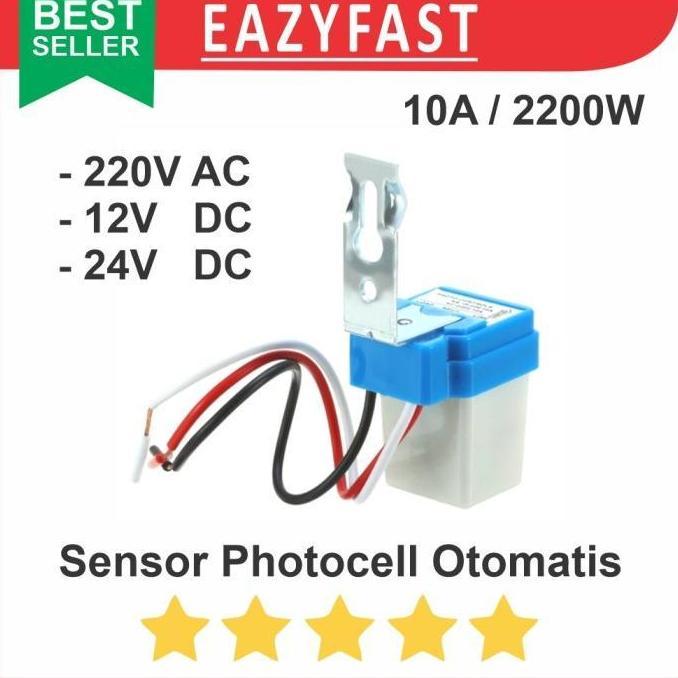 Kirimlangsung- Sensor Photocell Lampu Relay Otomatis Siang Malam Fotosel Ldr Ac Dc