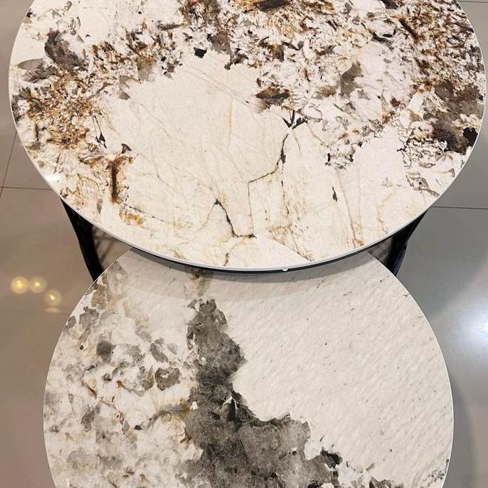 Terlaris Meja Tamu Marmer 2In1 Double - Meja Tamu Marmer - Sumber Rizky Meuble Jagabaya - Gratis Ong