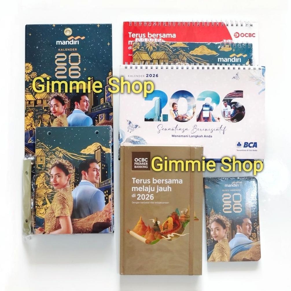 READY Kalender Meja Dinding Sobek Bulanan Harian Agenda Notebook 2026 Bank BCA Mandiri OCBC Priorita