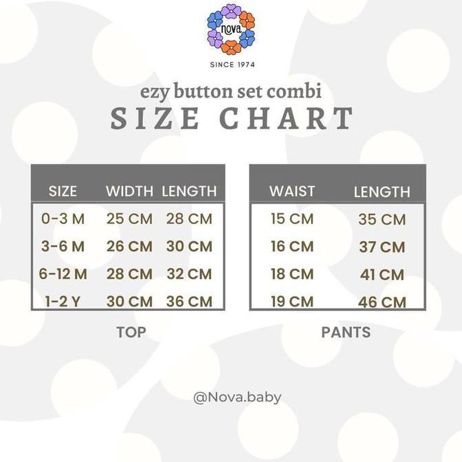 Larisbanget- Ezy Button Set Combi Stripe Series Nova Baby Setelan Baju Pendek Celana Panjang Bayi Ne