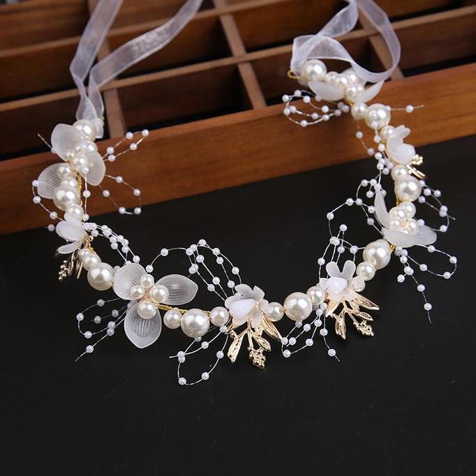 Kidall- ZhamusSuper Fairy Leaves Flowers Garland Hair Band Bridal Sweet Wedding Dress Children Headw