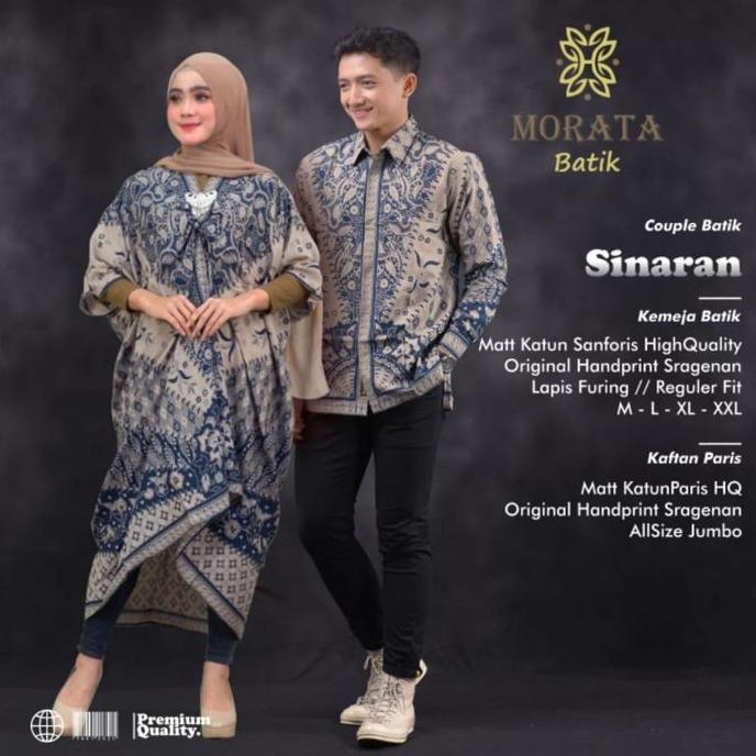 baju couple batik sarimbit kaftan ABSTRAK