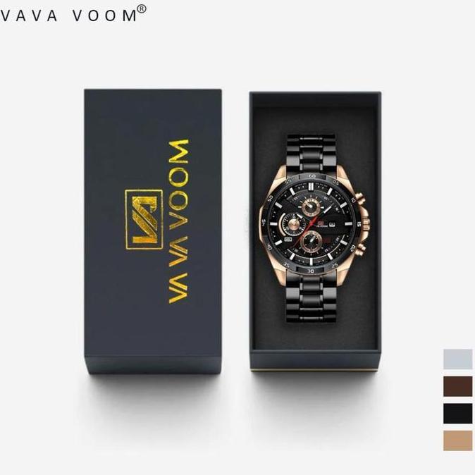 COD Jam Tangan Pria VAVA VOOM 216G Kronograf Kalender Analog Quartz hadiah watches