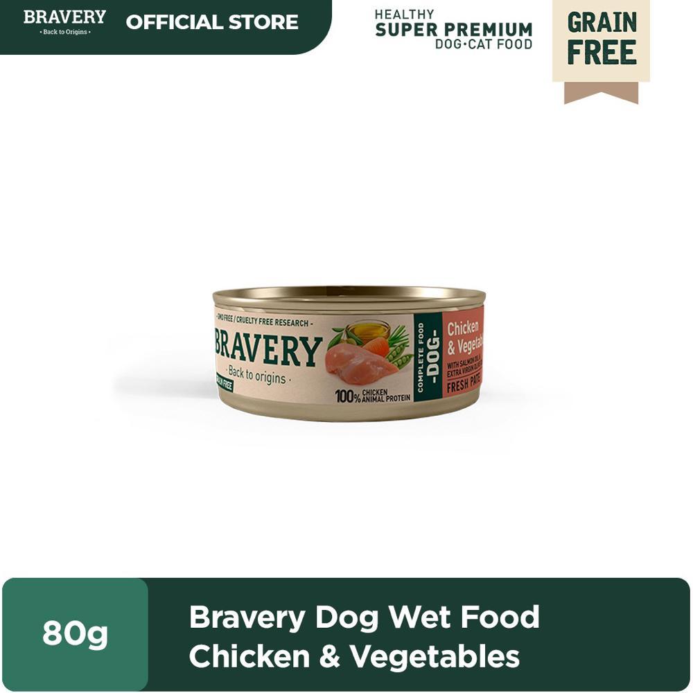 BRAVERY Wet Food for Dogs 80gr / Makanan basah anjing/wet food