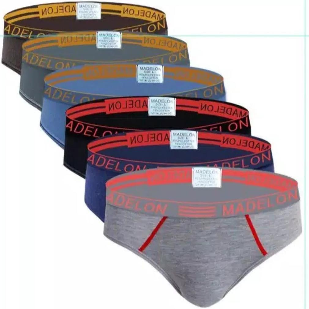 6 Pcs Celana Dalam Pria Madelon Brief Katun