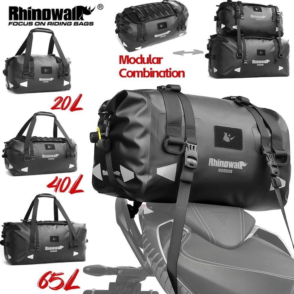 Rhinowalk Motorcycle Saddle Bag Waterproof 20L/40L/65L Universal Pannier Side Bag Top Travel Luggage