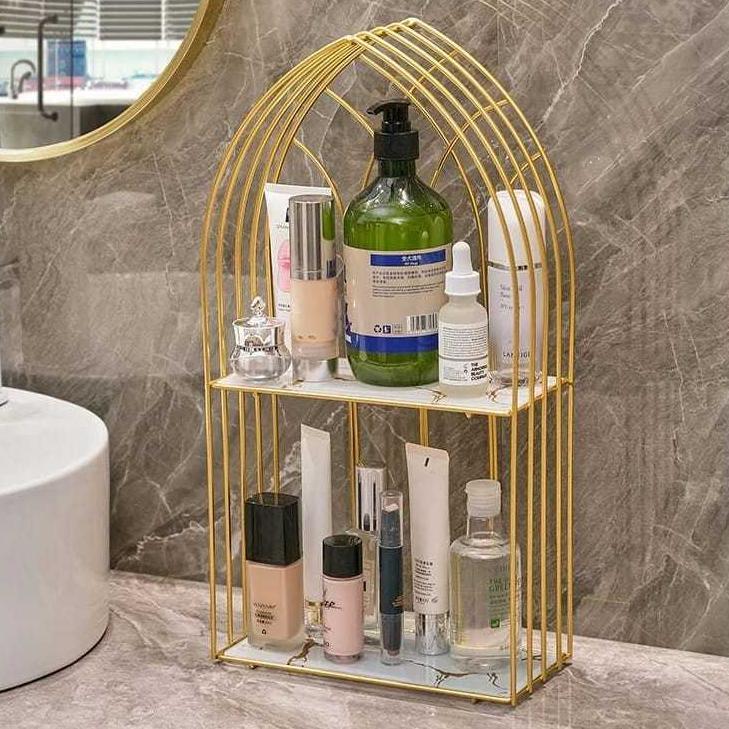 Rak Kosmetik Serbaguna Aesthetic - Rak Skincare - Rak Serbaguna - Rak Parcel - Keranjang Parcel - Ra