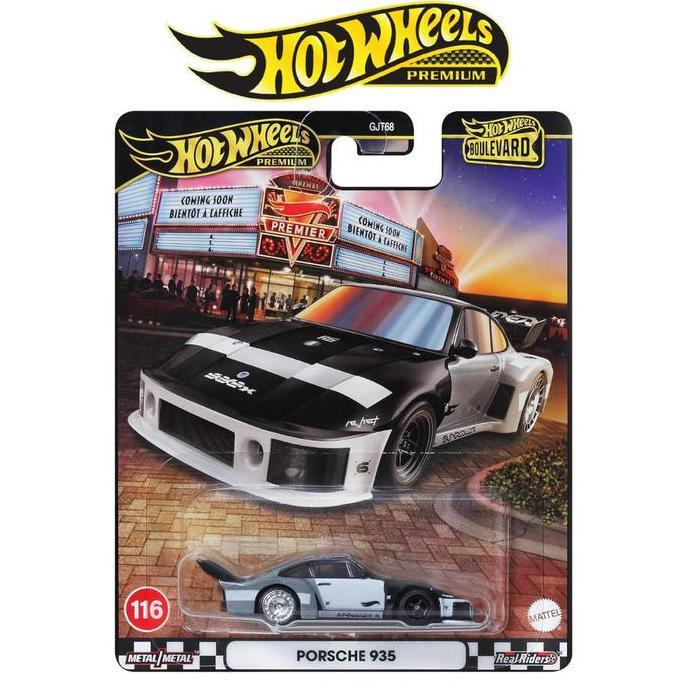 Hot Wheels Premium Boulevard Porsche 935 Hitam Silver Mobil Balap