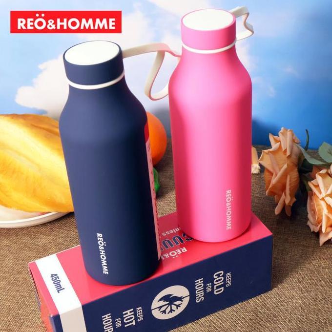 Reo&Homme Tumbler Stainless Vacuum Flask Thermos dengan Strap Silikon