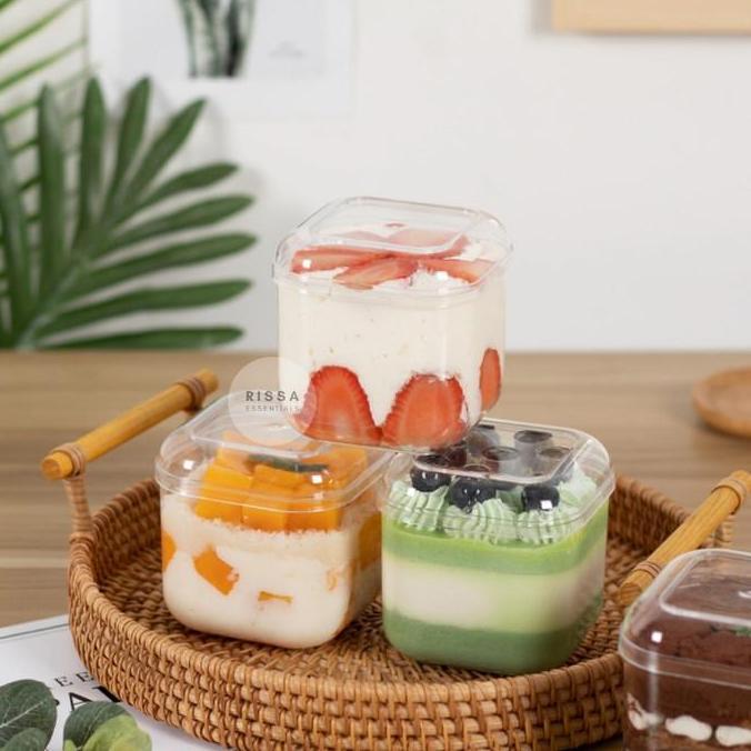 Bestone- [Isi6]Kotak Packaging Korean Mini Cake Dessert Box KuePudding LunchBox