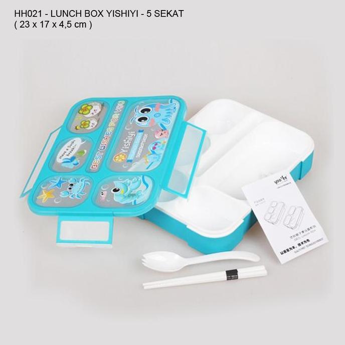 Kotak Makan Anti Bocor / Lunch Box Yishiyi 589 - 5 sekat