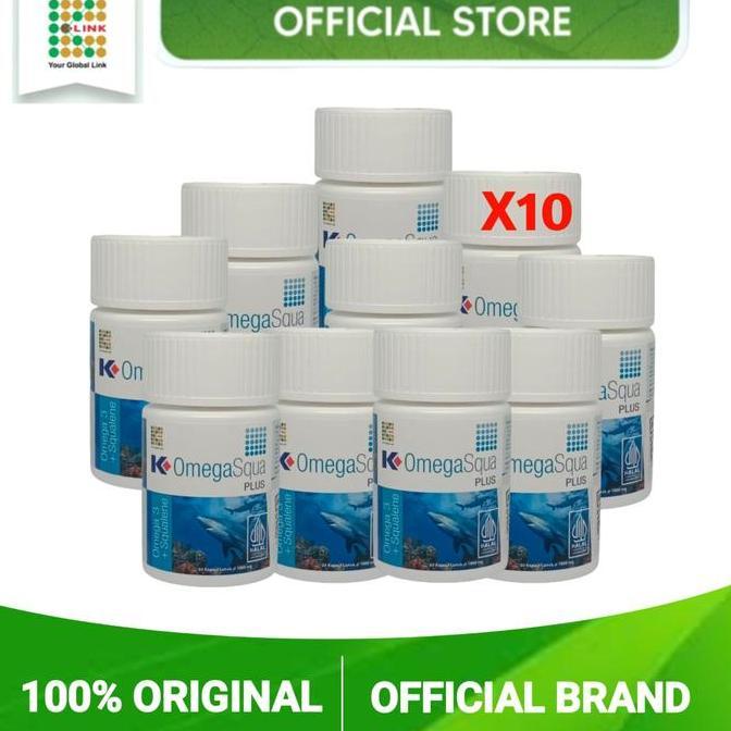 (PAKET BUNDLING 10 BOTOL OMEGA SQUA PLUS) Omega Squa Plus Original K Link.K Link Omega Squa Plus.Ome