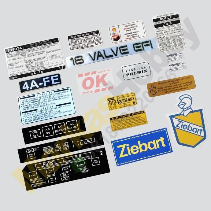 Stiker Toyota Corolla Great Warning Set