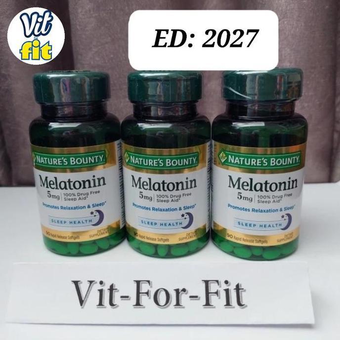 Nature's Bounty Melatonin 5 mg - 90 softgels || Sleep Aid 5mg