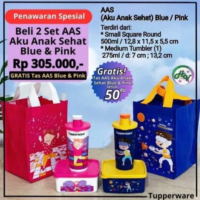 Aku anak sehat tupperware paket bekal anak /   KOTAK MAKAN TUPPERWARE