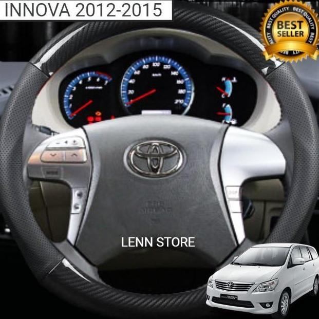 Cover Sarung Stir Carbon Toyota INNOVA 2KD 2010 2011 2012 2013 2014 2015