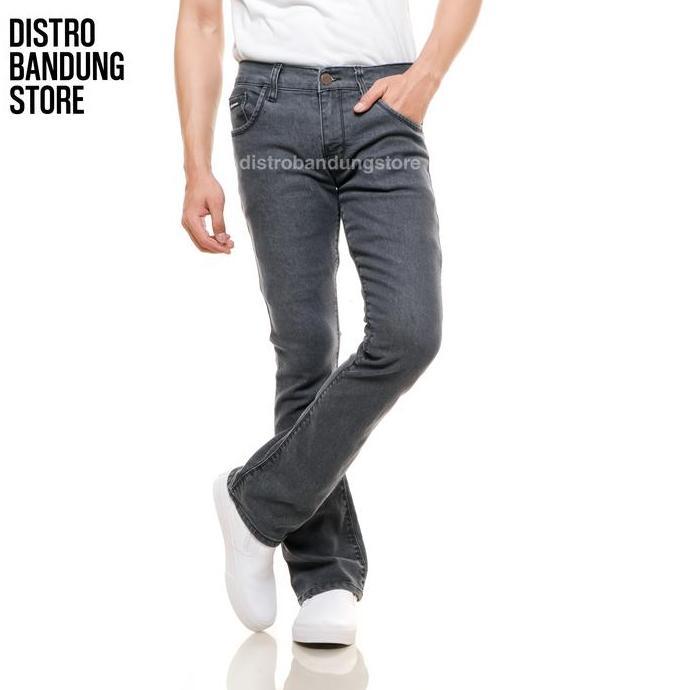 Celana Jeans Cutbray Pria Panjang Stretch Premium Original Fifty One Denim Grey