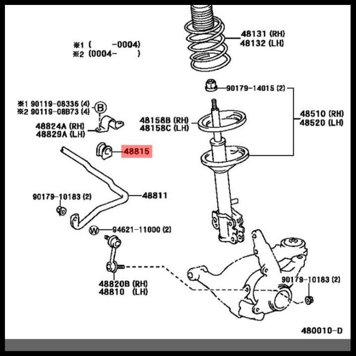 BEST DEAL BUSH STABILIZER ORI TOYOTA 48815-30GOX CROWN 1999-2003 