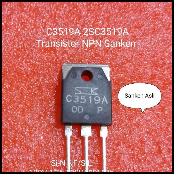 TERMURAH C3519A 2SC3519A TRANSISTOR NPN SANKEN ASLI 