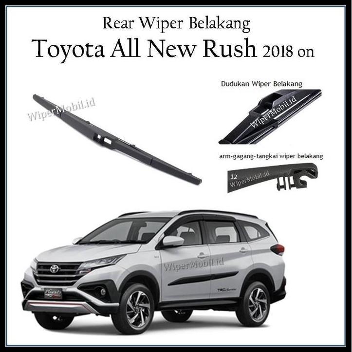 DISKON SET WIPER FRAMELESS KACA MOBIL TOYOTA ALL NEW RUSH 2018 2019 2020 2021