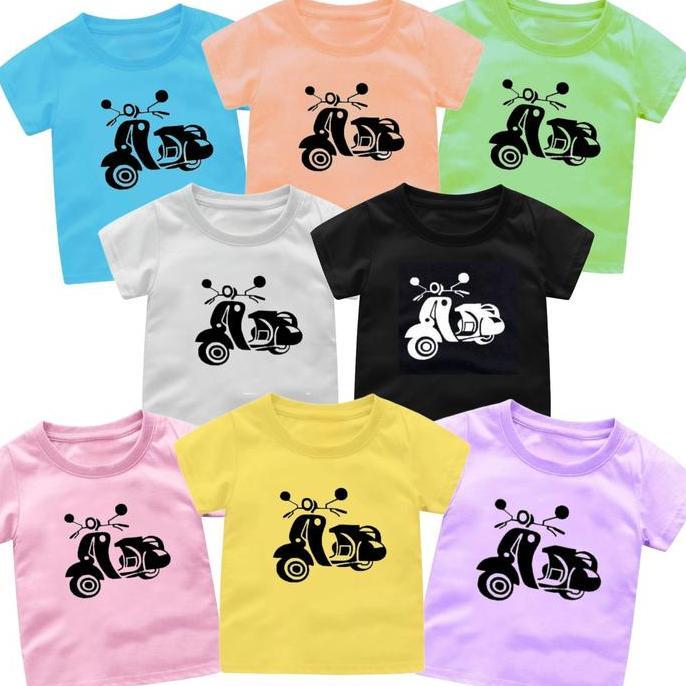 BAJU KAOS ANAK VESPA 1-12TAHUN/FASHION ANAK PEREMPUAN KAOS ANAK COWOK