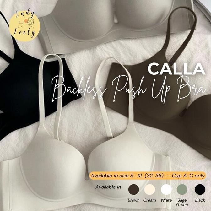 [CALA] BACKLESS SEAMLESS PUSH UP BRA BRA SEAMLESS PUSH UP BRA LEMBUT WANITA