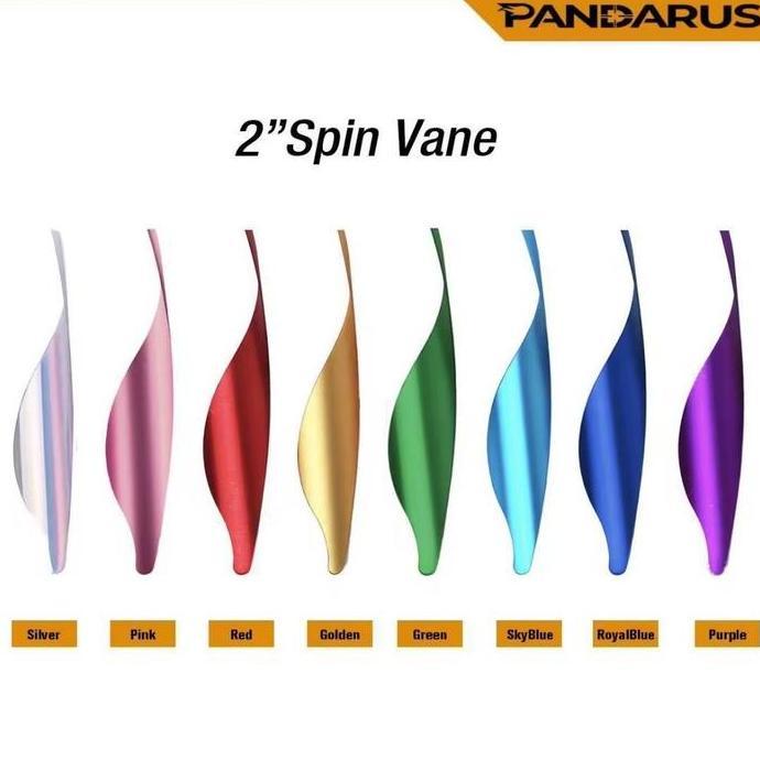 Pandarus Spring Spin Vanes Arrow Helix 2" For Carbon Alumunium Shaft 1 Box