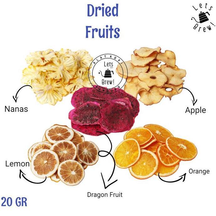 Nikmat- Dried Fruit 20Gr / Buah Kering Garnish 20Gr Bisa Seduh,Dimakan,Garnish