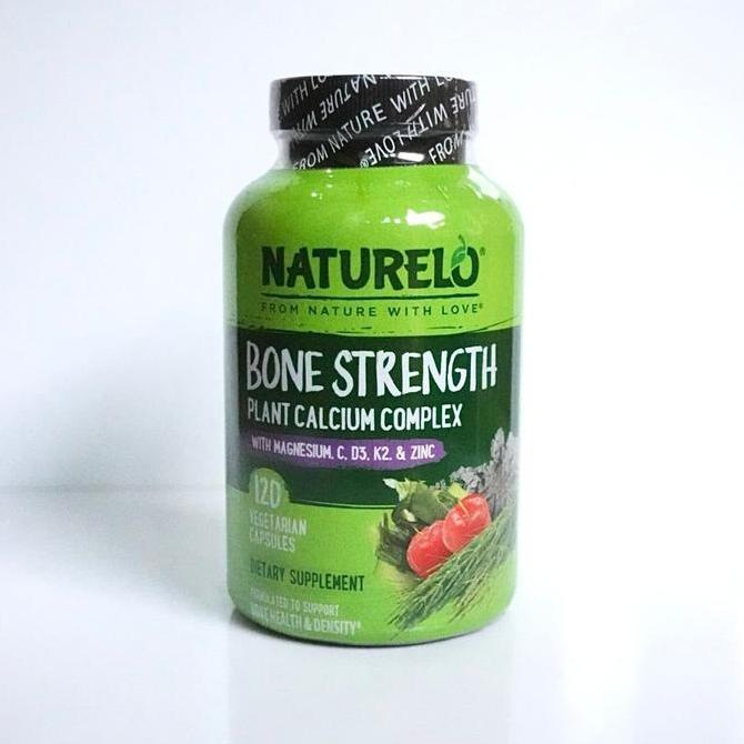 Naturelo Bone Strength with Magnesium, C , D3, K2 & Zinc 120 Veg Capsules 100%