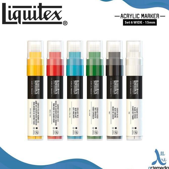 Liquitex Acrylic Marker Set Wide 15mm Acrylic Color Paint