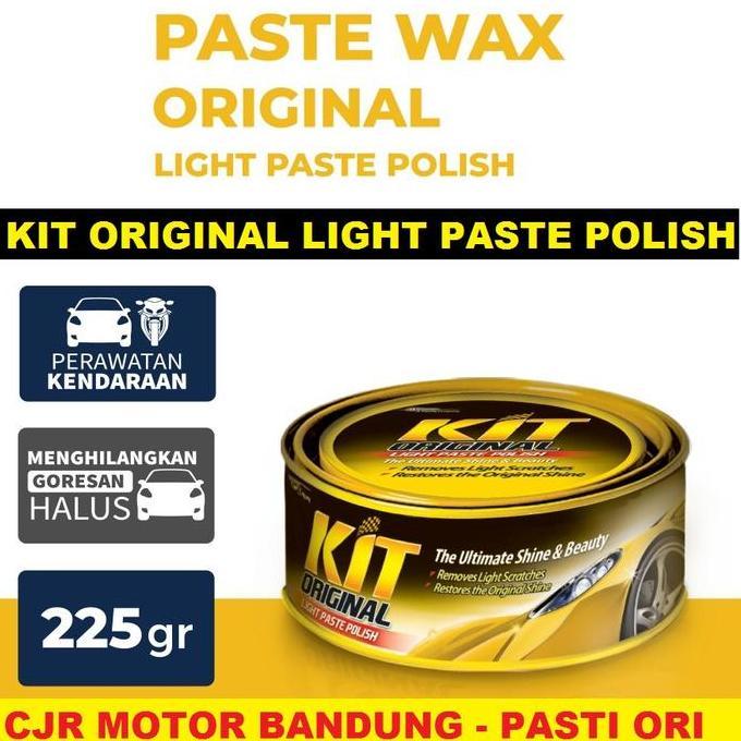 Carecar- Wax Kit Original Paste Polish 225Gr Kit Wax Pasta Kaleng Kuning Poles