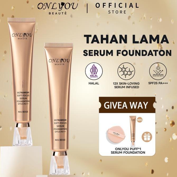 vermware_ - onlyou serum foundation cair menyamar noda halus yang bertahan lama dan tidak mudah lunt