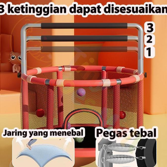 Bungavezza - Trampoline Trampolin Anak 140Cm120Cm Lompat Trampolin Mainan Anak Fitness Outdoor/Indoo