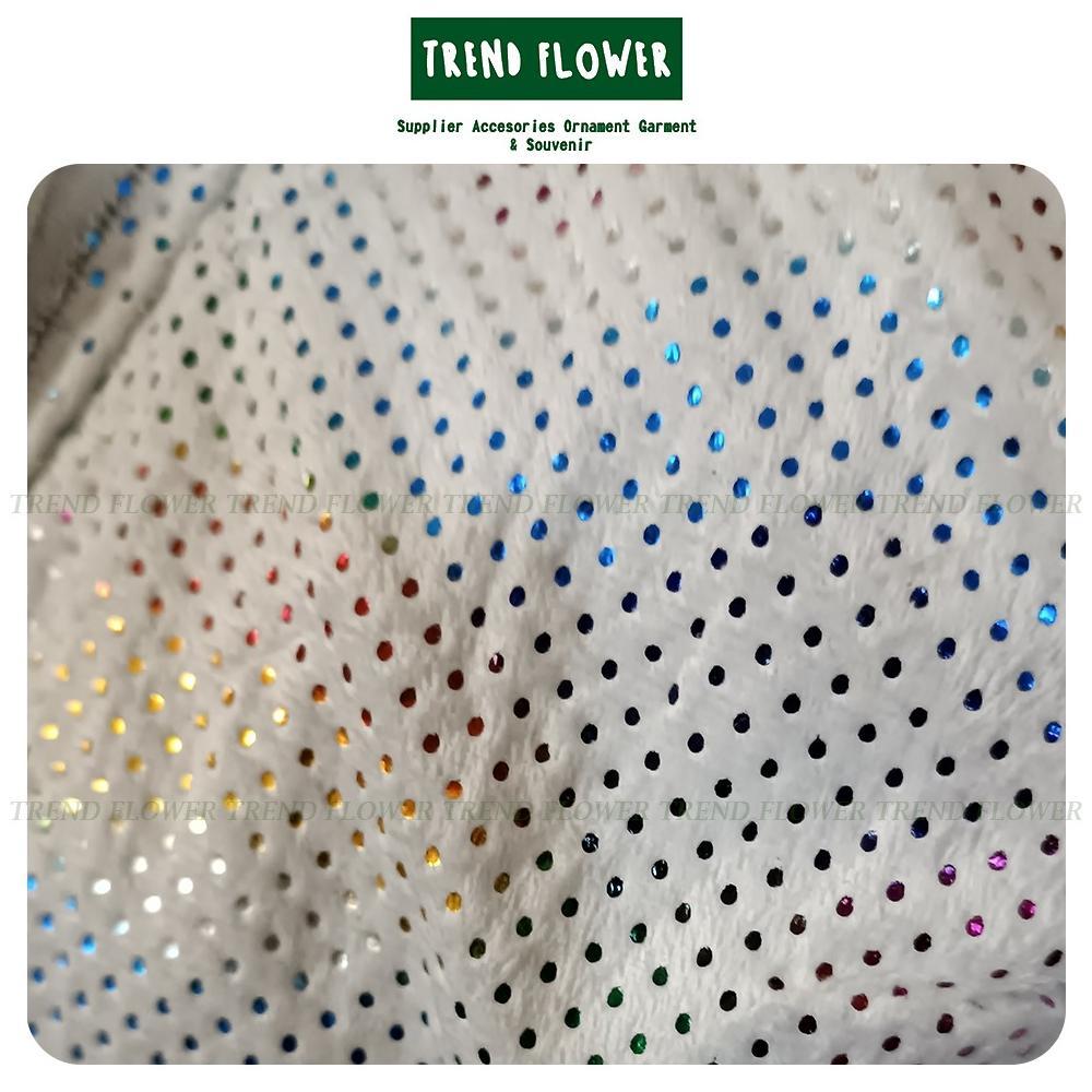 Murah Kain Bulu Halus Polkadot - Kain Tambahan Motif Baju