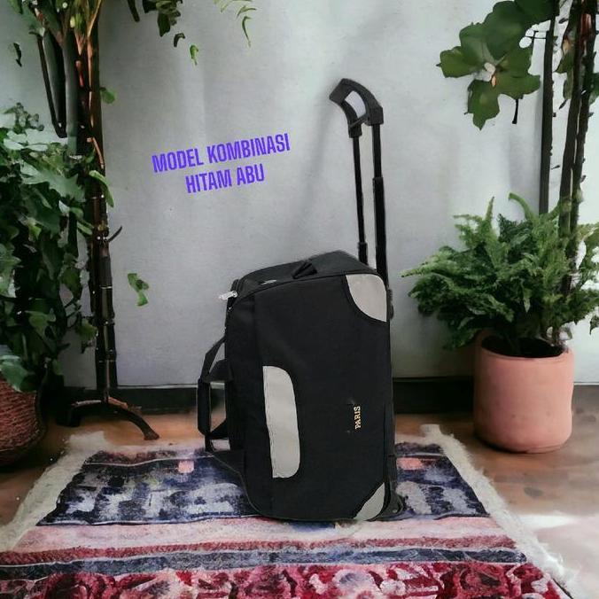 Lansungkirim- Travel Bag Troli Tas Pakaian Mudik Trolley Roda Duffle Besar Jumbo Kabin Pesawat Trave