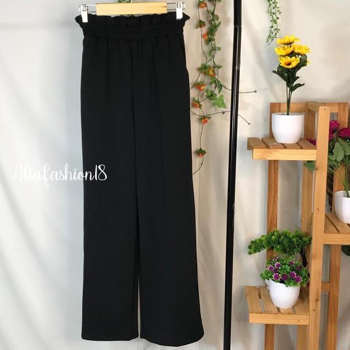 Yurima- Celana Scuba Pinggang 888 / Celana Scuba / Celana Kulot (Terdapat Saku) Nyaman Dewasa Panjan