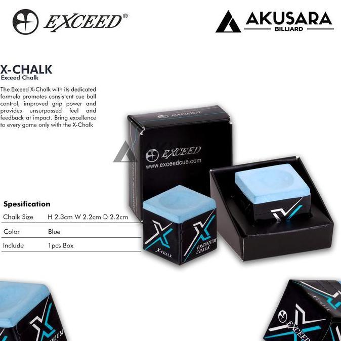 Exceed X-Chalk Sky Blue Billiard Cue