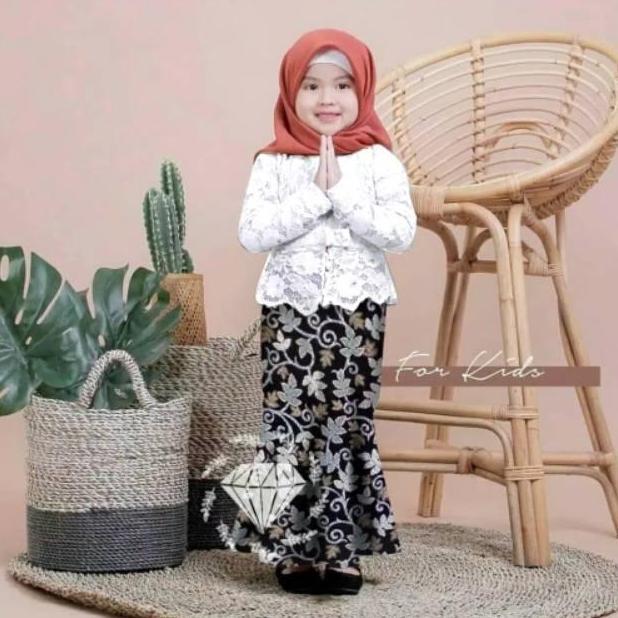 Colkid- Setelan Kebaya Anak / Kebaya Modern Muslim Shiren Kids Brukat