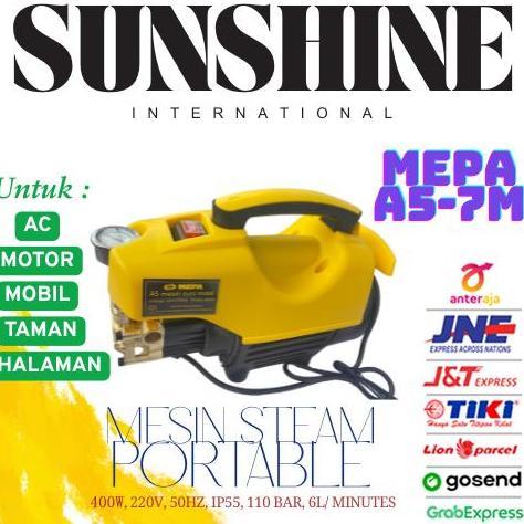 MEPA MESIN STEAM PORTABLE/ MESIN CUCI MOBIL, MOTOR, AC DLL