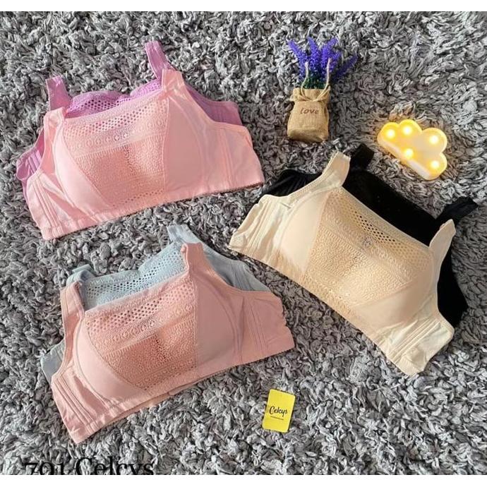 3 PCS Bh Bra Kemben Renda Cantik Cup B - C, Ukuran 36 - 42, Kait 4